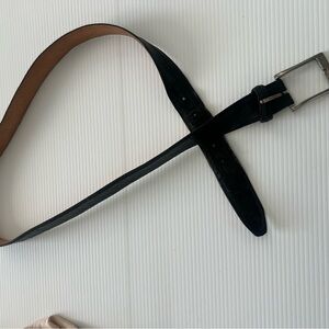 Martin Dingman Men's Black crocodile Leather Belt - Classic Everyday Style